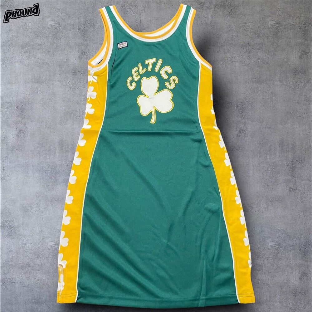 New Boston Celtics Jersey Dress M Hardwood Classics Shamrock